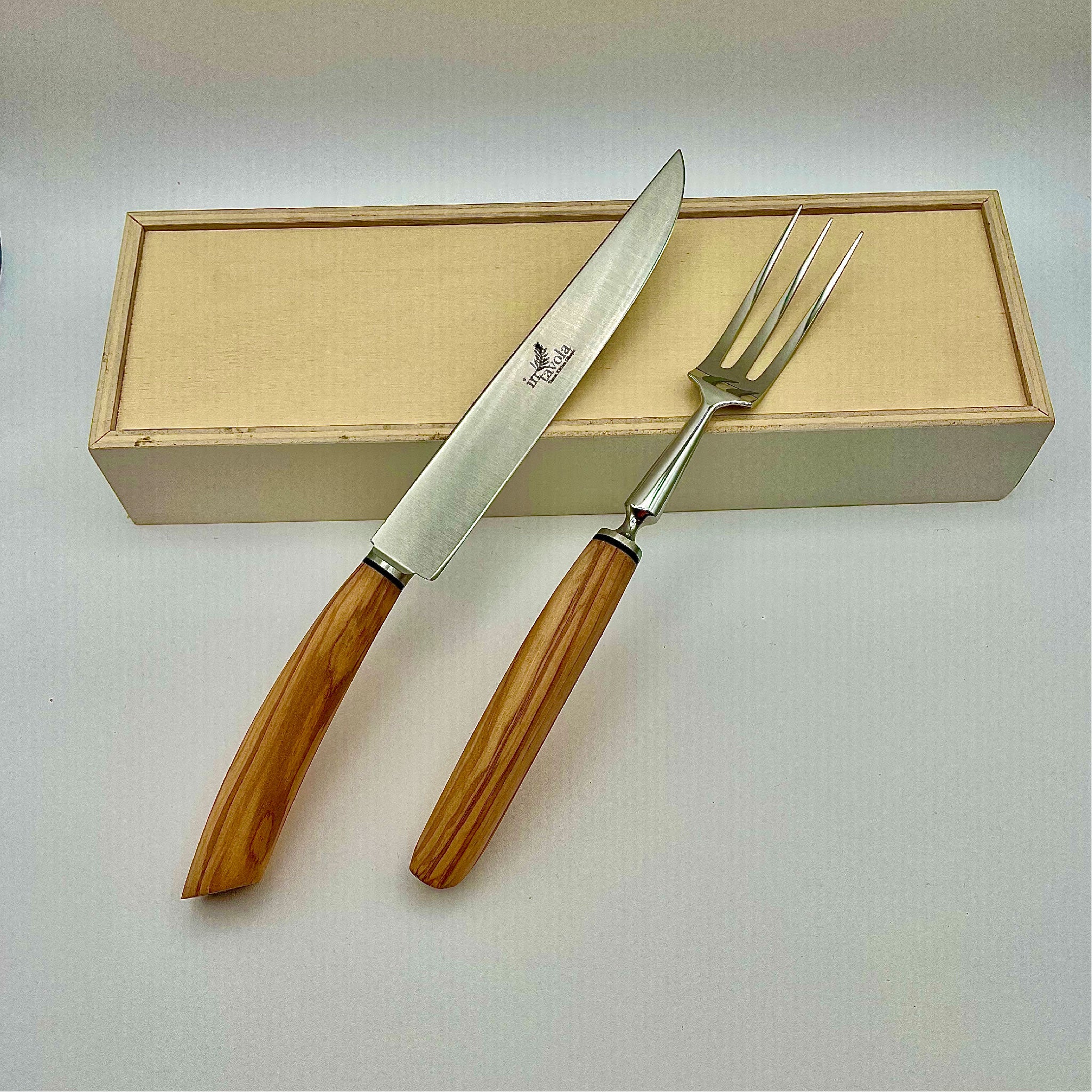 Set coltello e forchettone arrosto